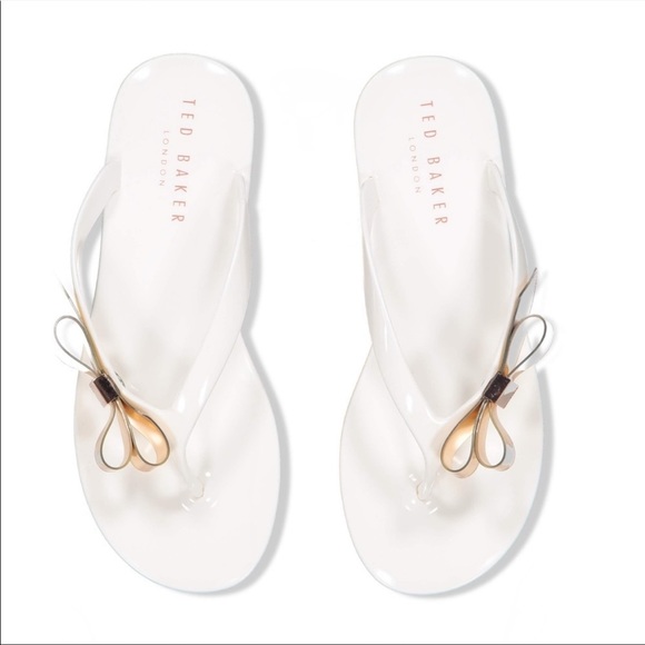 NWT Ted Baker Suszie Jelly Flip Flop Bow Detail Sandals - Picture 6 of 14